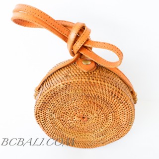 Around Circle Ata Rattan Balinese Bags hand woven